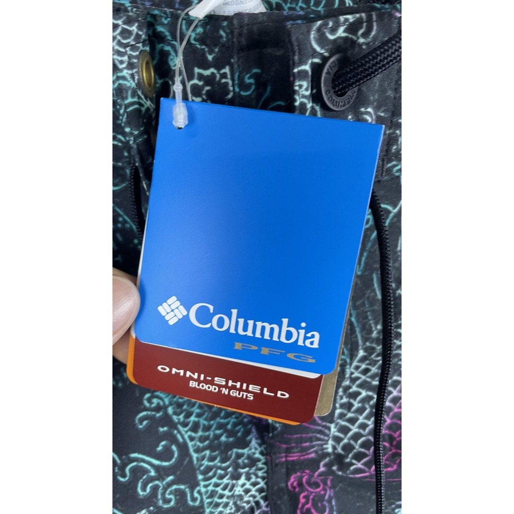 Columbia PFG Ravina Gardens Boardshort Womens 8 Black Koi Fish Omni-Shield - Picture 2 of 11